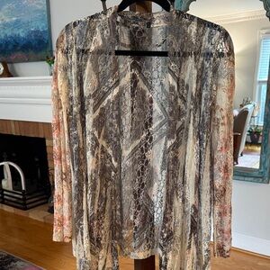 Elegant Multicolor Sheer Women's Cardigan
